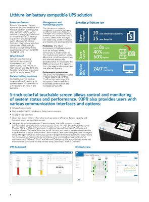 Eaton Online 93E UPS 15-500KVA uninterruptible power supply with three phase input and output