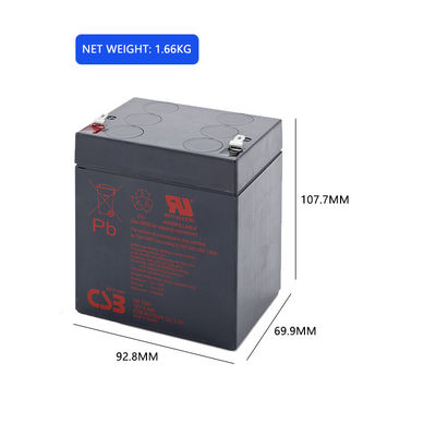 CSB Battery GP1245 12V 4.5Ah High Performance Rechargeable Maintenance-Free VRLA Battery