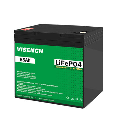 Visench Bestseller 12 V 55Ah Deep Cycle Solar RV Caravan Marine 12 Volt Lithium Ion Batterijen 12 V 55Ah Lifepo4 Batterij