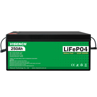 Visench Deep Cycle Energy Storage System 12V 250Ah LiFePO4 Oplaadbare Lithium Iron Phosphate Batterij