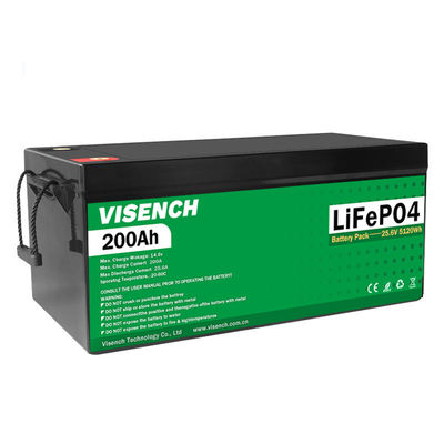 Visench oplaadbare LiFePO4 batterij 24V 200Ah 5120Wh 3000 cycli
