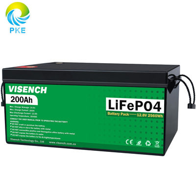 Visench Direct fabriek 12V 24V 100Ah 120Ah 200Ah Diep 6000 cycli Zonnebatterij Lithium Energieopslagbatterij
