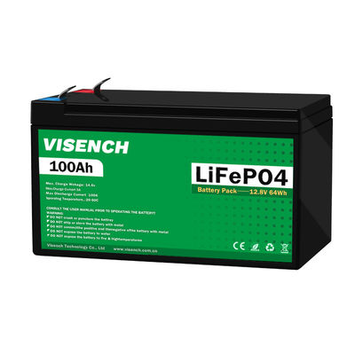 Visench Direct fabriek hoge kwaliteit 12v 5ah Diep 6000 cycli Zonne Lijstpo4 Oplaadbare energieopslagbatterij thuis