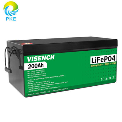 Visench Direct fabriek Lithium 12V 24V 100Ah 120Ah 200Ah Diep 6000 cycli met BMS voor zonne-omvormer energieopslag systeem