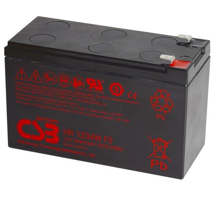 CSB-accu HR1234W 12V 34W 12V 9Ah oplaadbare onderhoudsvrije loodzuur AGM 9Ah-accu