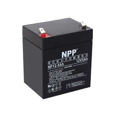 NPP NP12-5Ah Beste energieopslag Onderhoudsvrij Oplaadbare verzegelde loodzuur 12V 5Ah batterij