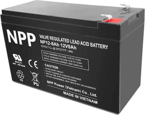 NPP NP12-8Ah Beste energieopslag Onderhoudsvrij Oplaadbare verzegelde loodzuur 12V 8Ah batterij