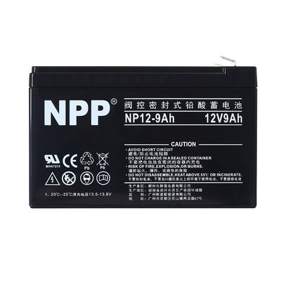 NPP NP12-9Ah Beste energieopslag Onderhoud Gratis verzegelde loodzuur vervangende batterij voor huis alarm beveiligingssysteem