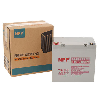 NPP NP12-50Ah Oplaadbare gel diepe cyclus batterij Valve gereguleerde loodzuurbatterij opslagbatterij voor off-grid zonnestelsel