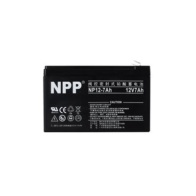 NPP NP12-7Ah oplaadbare verzegelde loodzuur 12V 7Ah gelbatterij