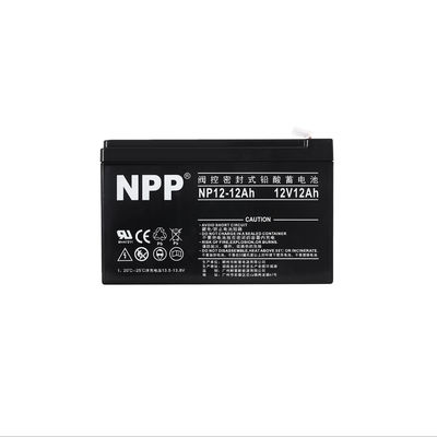 NPP NP12-12Ah Beste energieopslag Onderhoudsvrij Oplaadbare verzegelde loodzuur 12V 12Ah batterij