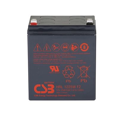 CSB HRL1225W F2 verzegelde loodzuurbatterij Extremely High Current 12V 25W 12V 5Ah gelbatterij met F2 terminal
