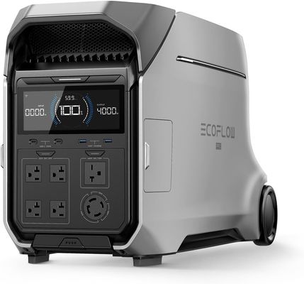 Solar Generator 4000wh Ecoflow Delta PRO 3 120/240V 4000W AC Output, draagbare elektriciteitscentrale voor thuisgebruik